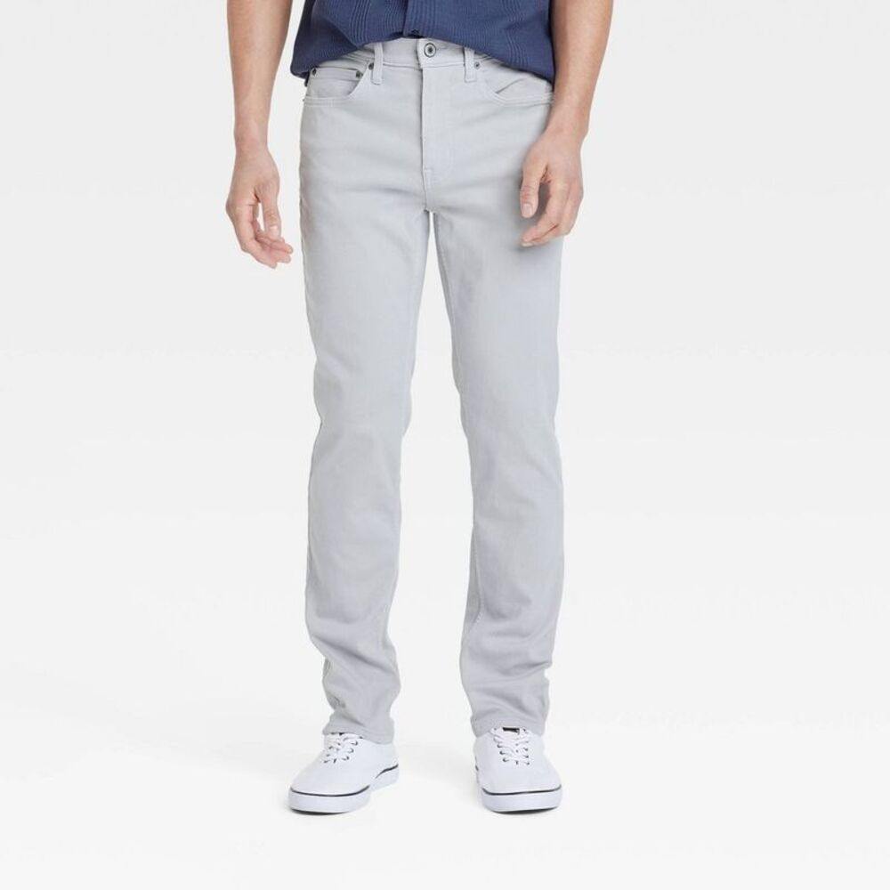 Men's Comfort Wear Slim Fit Jeans - Goodfellow & Co Light Gray 32x32